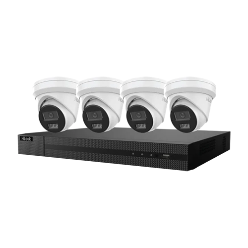 8CH NVR with 2TB HDD, 4 X 6MP AI Outdoor Turret Cameras (Next Generation)